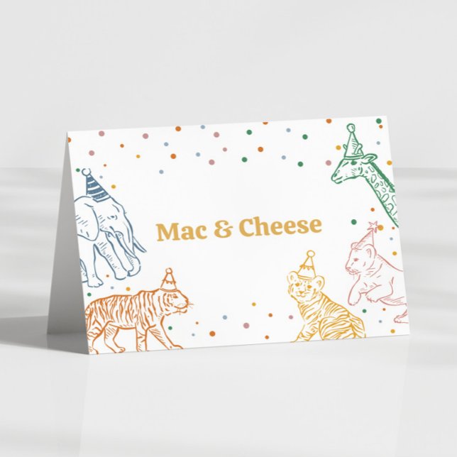 Safari-Wildtiere-Geburtstagsbuffet-Karte Tischnummer (Von Creator hochgeladen)