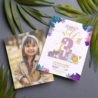 Safari Young Wild & 3 Girl Budget Foto Geburtstag