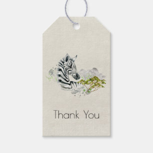 Safari Zebra Wild Exotic Animal Vielen Dank Geschenkanhänger