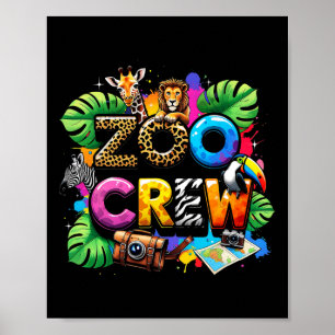 Safari-Zoo-Giraffen-Team-Tier-Zoo-Wärter-Kinder Fi Poster