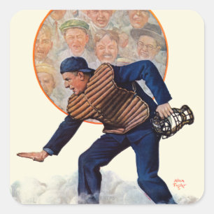 Safe an der Platte Quadratischer Aufkleber