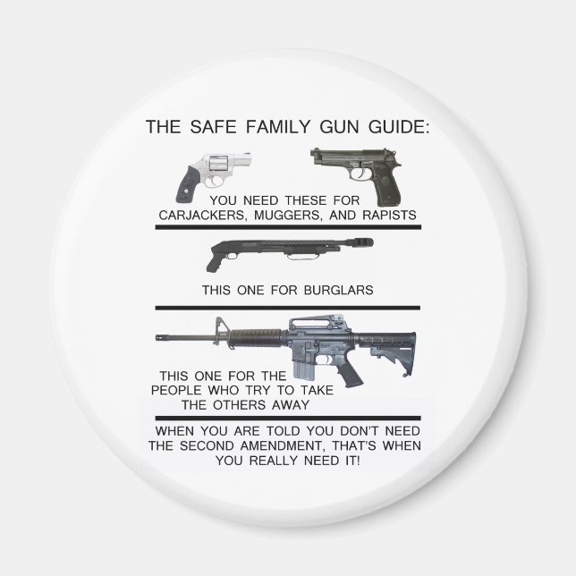 SAFE FAMILY GUN GUIDE MAGNET (Vorne)