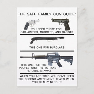 SAFE FAMILY GUN GUIDE POSTKARTE