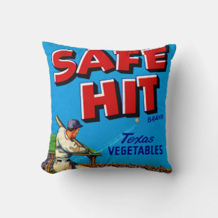 Safe Hit Vintag Lable Art Kissen