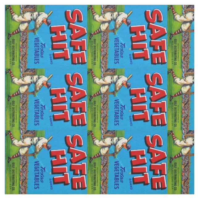 Safe Hit Vintage Etikettenkunst Stoff (Muster)