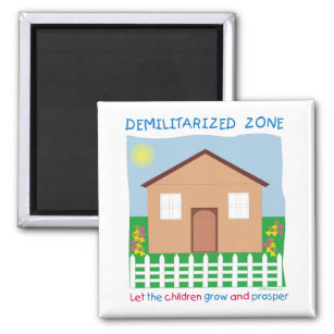 Safe House Demilitarisierte Zone DMZ Rette Kinder Magnet