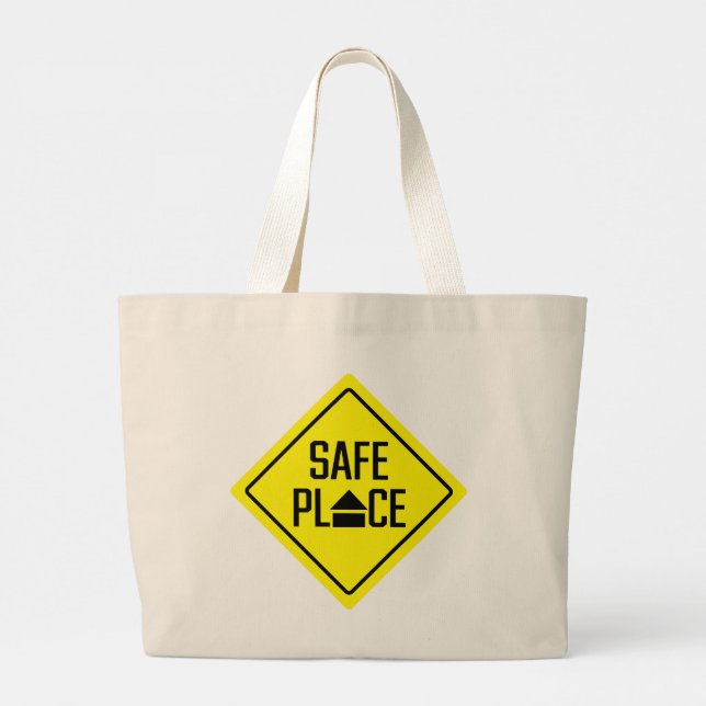 Safe Place Jumbo Tote Bag Stoffbeutel (Rückseite)