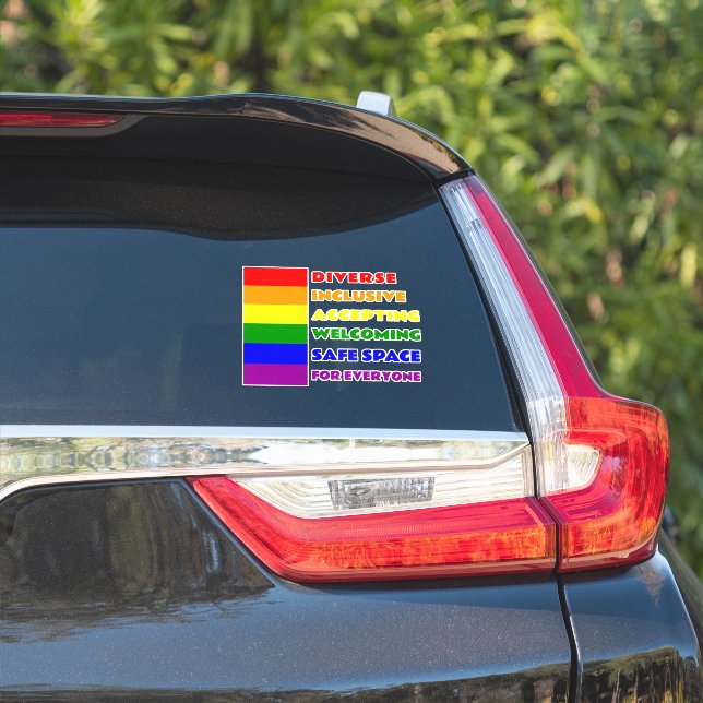 Safe-Space-Aufkleber LGBTQ+ Aufkleber (Auto Seite)