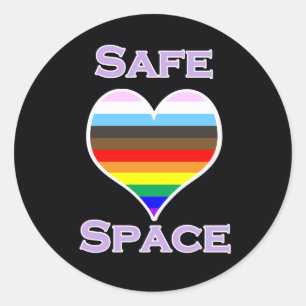 Safe Space Classic Round Aufkleber