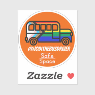 Safe Space Orange Aufkleber