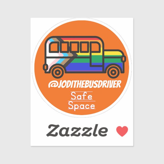 Safe Space Orange Aufkleber (Blatt)