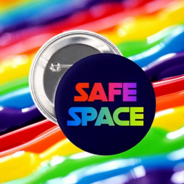 SAFE SPACE - Schaltfläche "Fett Rainbow Statement" Button (Von Creator hochgeladen)