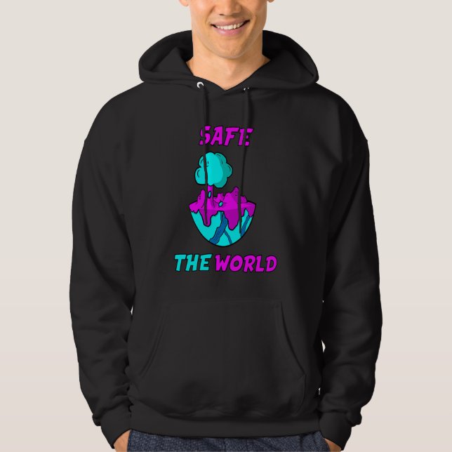 Safe the world youth fantasy green mother earth hoodie (Vorderseite)