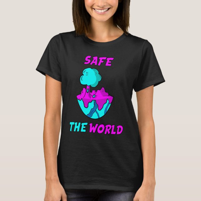 Safe the world youth fantasy green mother earth T-Shirt (Vorderseite)