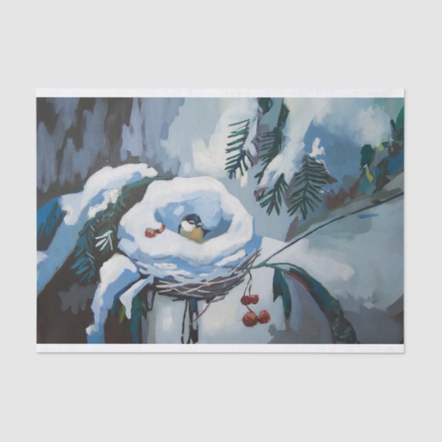 Safe und Sound, Wintervogelnest Seidenpapier (Vorderseite)