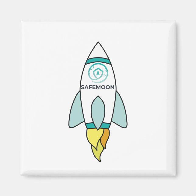 Safemoon zur Mondrakete Magnet (Vorne)