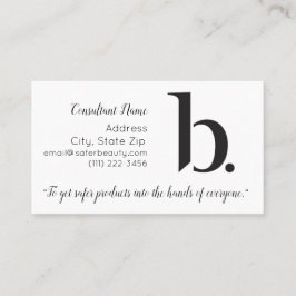 Safer Beauty Business Card Visitenkarte