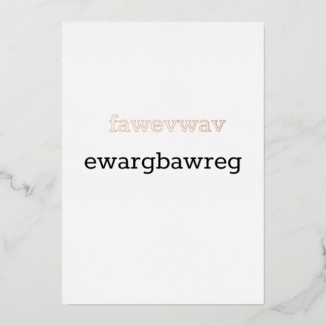 Safes Folieneinladung (Vorderseite)