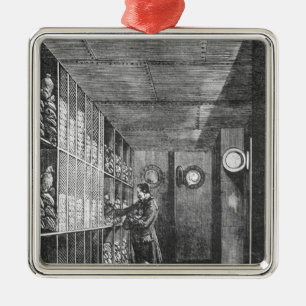 Safes in der Bank von Frankreich in Paris, 1897 Silbernes Ornament