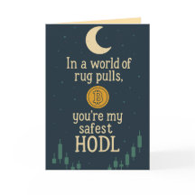 Safest HODL Crypto Liebe Grußkarte
