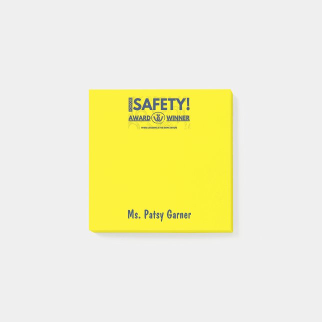 Safety Award Note Post-it Klebezettel (Vorderseite)