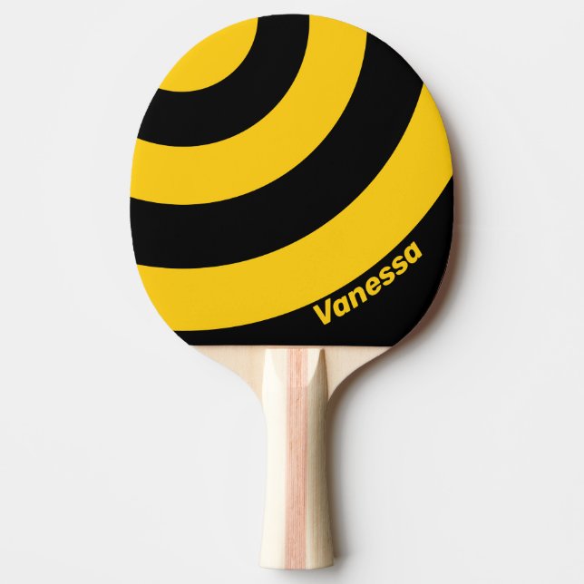 Safety Bee Nostalgic Circle Stripe with Name Tischtennis Schläger (Vorderseite)