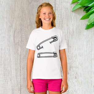 Safety Buttone Girls T - Shirt
