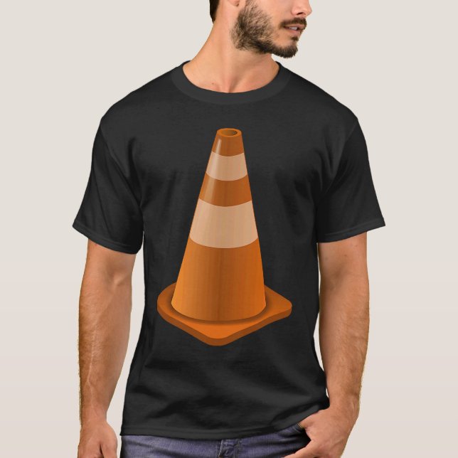 Safety Cone Construction Worker Traffic Cone Costu T-Shirt (Vorderseite)