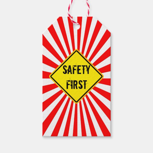safety first geschenkanhänger (Vorderseite)