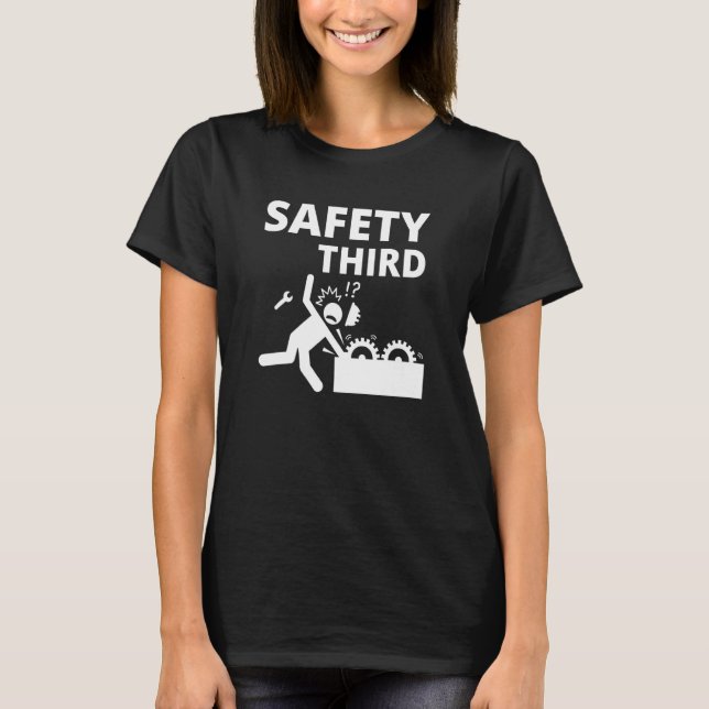 Safety Third  Construction Gears Work Accident Mac T-Shirt (Vorderseite)