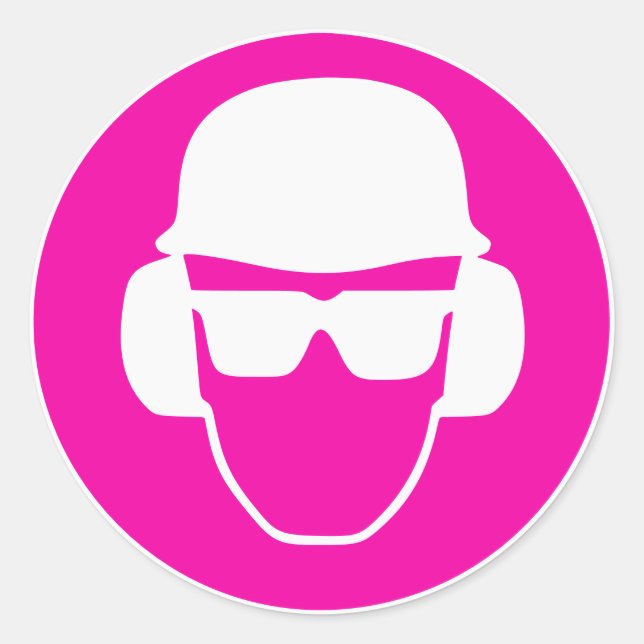 #SafetyGirl-Markenartikel Runder Aufkleber (Vorderseite)
