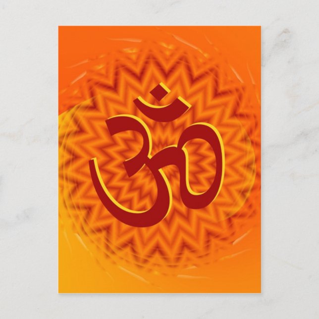 Saffrom Yellow Om Postkarte (Vorderseite)