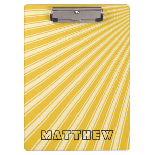Saffron Color Stripe Funky Muster Klemmbrett