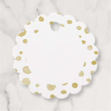 Saffron Confetti Wasserfarben Dots Gunst Tags