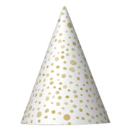 Saffron Confetti Watercolor Dots Party Hat Partyhütchen