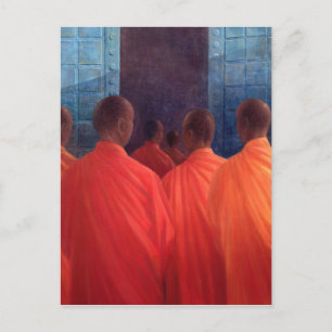 Saffron Mönche Postkarte