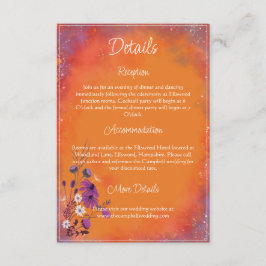 Saffron Sky Wildblumen - vertikale Gehäusekarte Begleitkarte