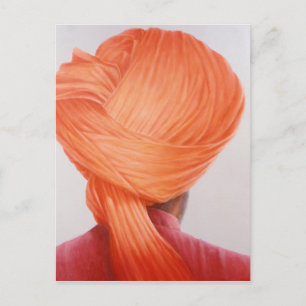 Saffron Turban Postkarte