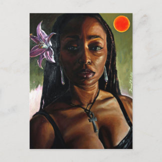 Safiyah mit Blume Postkarte