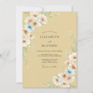 Safran-Petal-Hochzeit Einladung