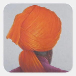 Safran-Turban 2014 Quadratischer Aufkleber