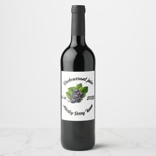 Saft-Aufkleber für Gläser Weinetikett (Vorderseite)