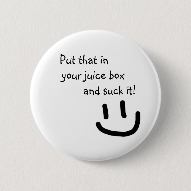 Saft-Kasten Button (Vorderseite)