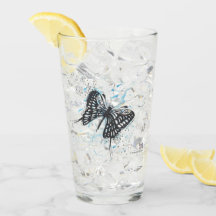 Saft, Wasser, Trinken Schwarzer Schmetterling aus 