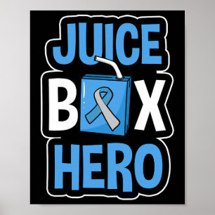 Saftbox Hero Diabetes Blue Ribbon Diabetiker Ketoa Poster