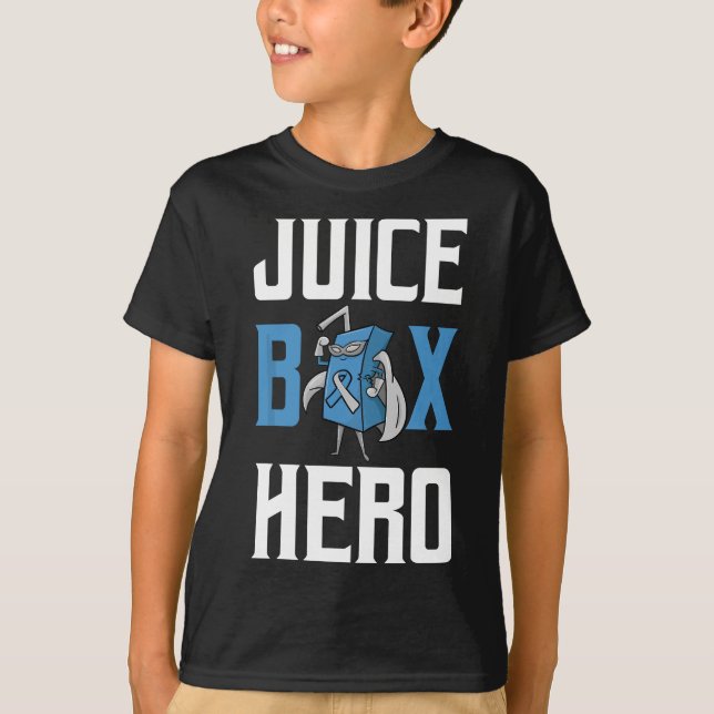 Saftbox Hero Diabetes Blue Ribbon Endocrinologis T-Shirt (Vorderseite)