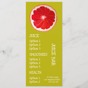 Saftgesundheit trinkt Pampelmusenfruchtmenü Menükarte