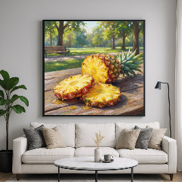 Saftige Ananas - Pastell-Malstil Poster