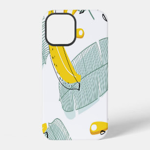 Saftige Bananen Helles Vintage-Muster iPhone 12 Hülle