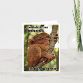 Saftige Frauen Tarsier Grußkarte Karte